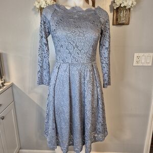 MissMay Scallop Neck Lace A-Line Dress NWT